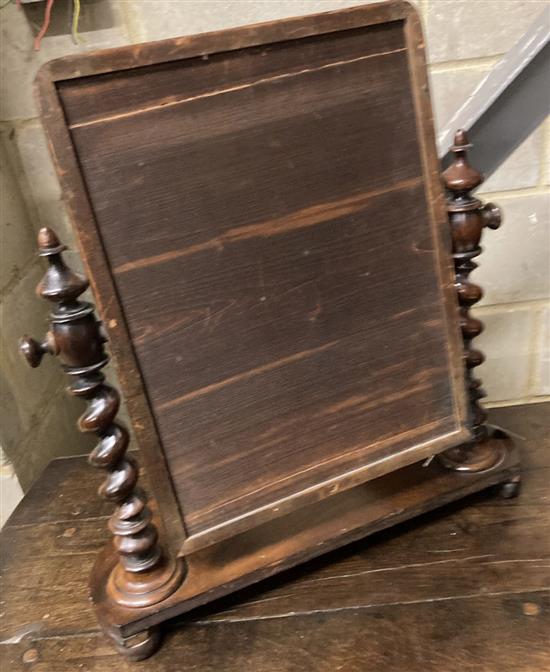 A Victorian mahogany toilet mirror, 52 x 58cm